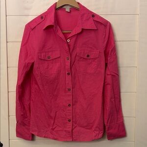 Banana Republic Bright Pink Button-Up